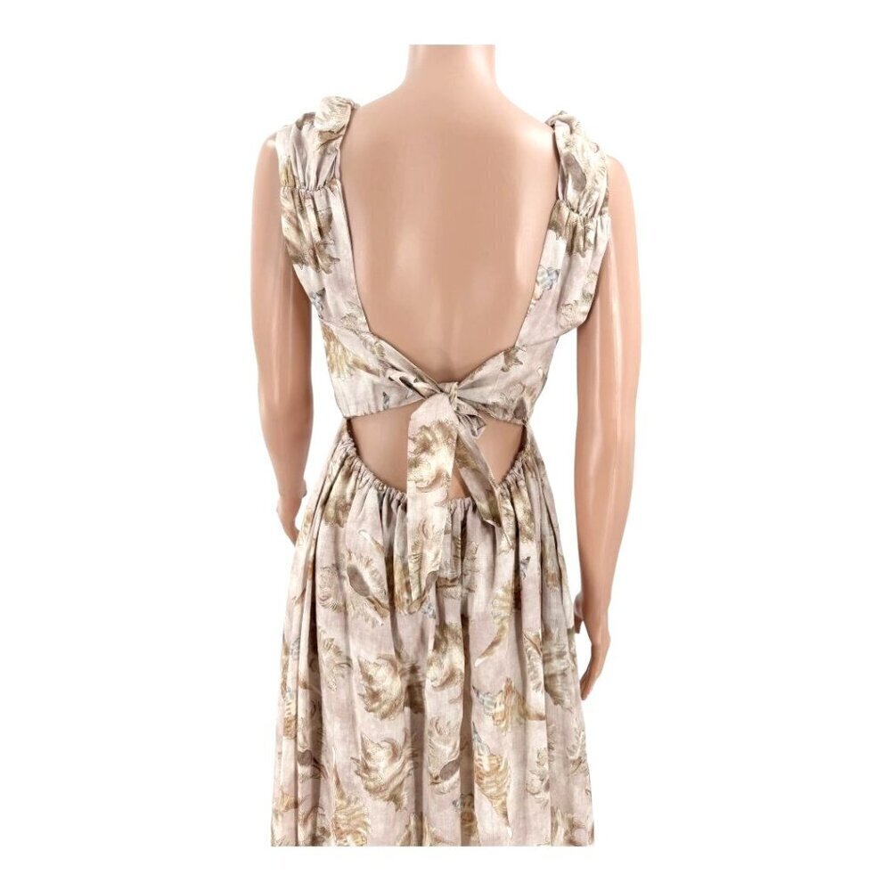 Beatriz Camacho Dress Maxi Open Back Seashell US6 - Picture 6 of 9